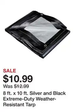 Harbor Freight Tools 8 ft. x 10 ft. Silver and Black Extreme-Duty Weather-Resistant Tarp offer