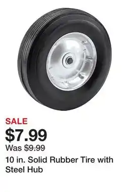 Harbor Freight Tools 10 in. Solid Rubber Tire with Steel Hub offer