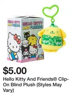 Five Below Hello Kitty And Friends Clip-On Blind Plush (Styles May Vary) offer