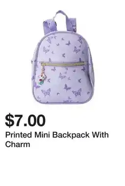 Five Below Printed Mini Backpack With Charm offer