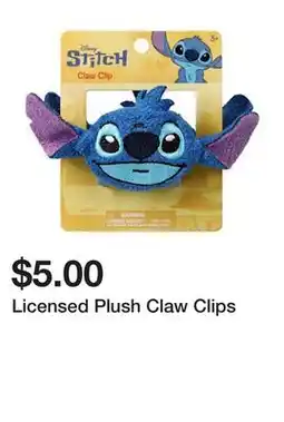 Five Below Licensed Plush Claw Clips offer