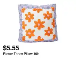 Five Below Flower Throw Pillow 16in offer