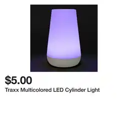 Five Below Traxx Multicolored LED Cylinder Light offer