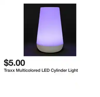 Five Below Traxx Multicolored LED Cylinder Light offer