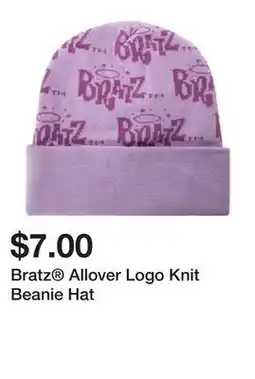 Five Below Bratz Allover Logo Knit Beanie Hat offer