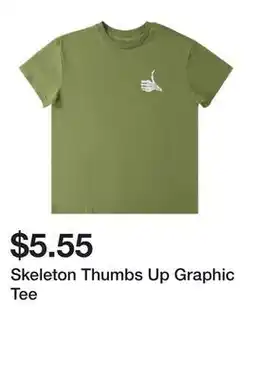 Five Below Skeleton Thumbs Up Graphic Tee offer