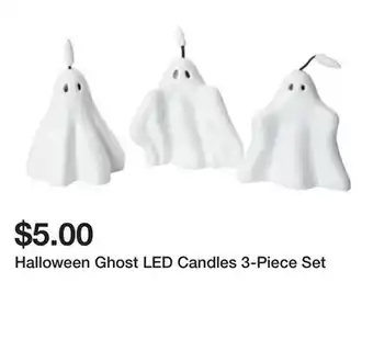 Five Below Halloween Ghost LED Candles 3-Piece Set offer