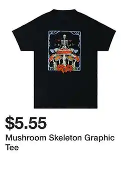 Five Below Mushroom Skeleton Graphic Tee offer