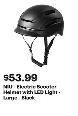 Best Buy NIU - Electric Scooter Helmet with LED Light - Large - Black offer