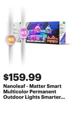 Best Buy Nanoleaf - Matter Smart Multicolor Permanent Outdoor Lights Smarter Kit - White and Colors offer