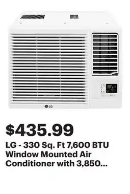 Best Buy LG - 330 Sq. Ft 7,600 BTU Window Mounted Air Conditioner with 3,850 BTU Heater - White offer