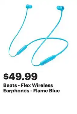 Best Buy Beats - Flex Wireless Earphones - Flame Blue offer