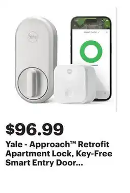 Best Buy Yale - Approach Retrofit Apartment Lock, Key-Free Smart Entry Door Lock with Wi-Fi - Silver offer