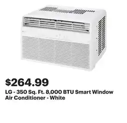 Best Buy LG - 350 Sq. Ft. 8,000 BTU Smart Window Air Conditioner - White offer
