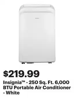 Best Buy Insignia - 250 Sq. Ft. 6,000 BTU Portable Air Conditioner - White offer