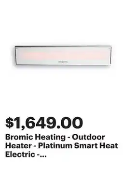 Best Buy Bromic Heating - Outdoor Heater - Platinum Smart Heat Electric - 3400W - 220V-240V - White offer