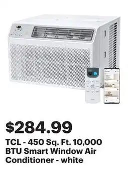 Best Buy TCL - 450 Sq. Ft. 10,000 BTU Smart Window Air Conditioner - white offer