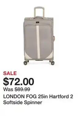 Marshalls LONDON FOG 25in Hartford 2 Softside Spinner offer