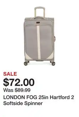 Marshalls LONDON FOG 25in Hartford 2 Softside Spinner offer