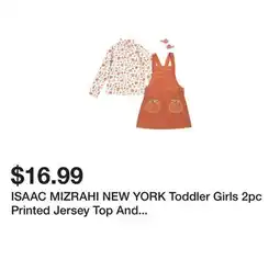 Marshalls ISAAC MIZRAHI NEW YORK Toddler Girls 2pc Printed Jersey Top And Corduroy Pumpkin Jumper Set offer