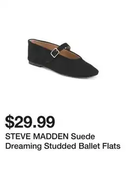 Marshalls STEVE MADDEN Suede Dreaming Studded Ballet Flats offer