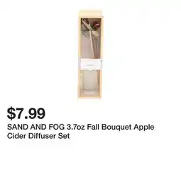 Marshalls SAND AND FOG 3.7oz Fall Bouquet Apple Cider Diffuser Set offer