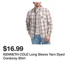 Marshalls KENNETH COLE Long Sleeve Yarn Dyed Corduroy Shirt offer