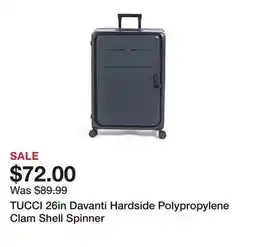 Marshalls TUCCI 26in Davanti Hardside Polypropylene Clam Shell Spinner offer