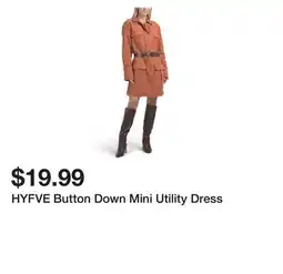 Marshalls HYFVE Button Down Mini Utility Dress offer