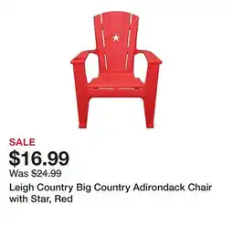 Tractor Supply Company Leigh Country Big Country Adirondack Chair with Star, Red offer