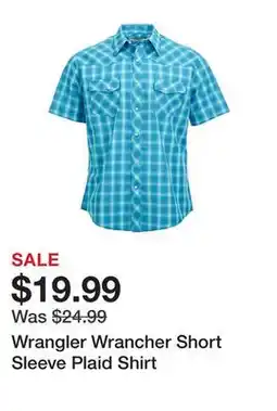 Tractor Supply Company Wrangler Wrancher Short Sleeve Plaid Shirt offer