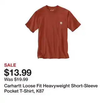 Tractor Supply Company Carhartt Loose Fit Heavyweight Short-Sleeve Pocket T-Shirt, K87 offer