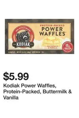 Wegmans Kodiak Power Waffles, Protein-Packed, Buttermilk & Vanilla offer