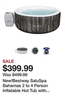 Tractor Supply Company New!Bestway SaluSpa Bahamas 2 to 4 Person Inflatable Hot Tub with 120 Airjets & Energysense Cover offer