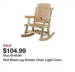 Tractor Supply Company Red Shed Log Rocker Chair, Light Color offer