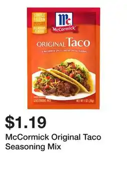 Wegmans McCormick Original Taco Seasoning Mix offer