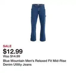 Tractor Supply Company Blue Mountain Men's Relaxed Fit Mid-Rise Denim Utility Jeans offer