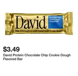 Wegmans David Protein Chocolate Chip Cookie Dough Flavored Bar offer