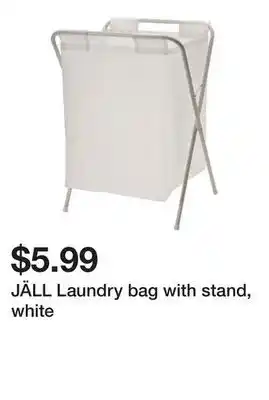 Ikea JÄLL Laundry bag with stand, white offer