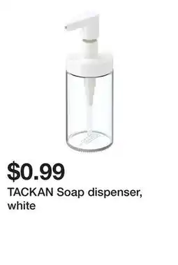 Ikea TACKAN Soap dispenser, white offer