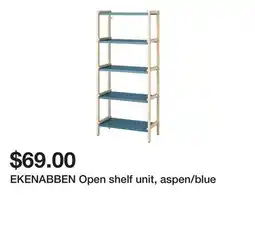 Ikea EKENABBEN Open shelf unit, aspen/blue offer