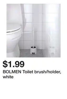 Ikea BOLMEN Toilet brush/holder, white offer