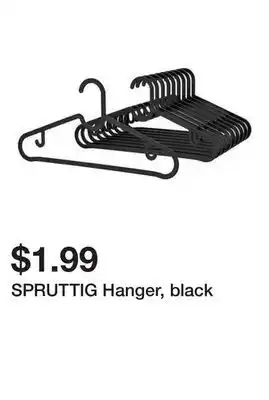 Ikea SPRUTTIG Hanger, black offer
