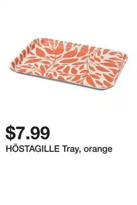 Ikea HÖSTAGILLE Tray, orange offer