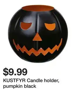 Ikea KUSTFYR Candle holder, pumpkin black offer