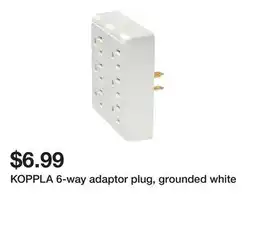 Ikea KOPPLA 6-way adaptor plug, grounded white offer