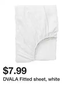 Ikea DVALA Fitted sheet, white offer