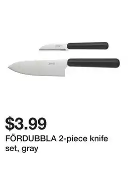 Ikea FÖRDUBBLA 2-piece knife set, gray offer