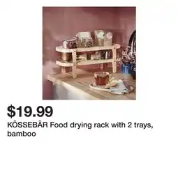 Ikea KÖSSEBÄR Food drying rack with 2 trays, bamboo offer