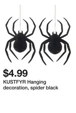 Ikea KUSTFYR Hanging decoration, spider black offer